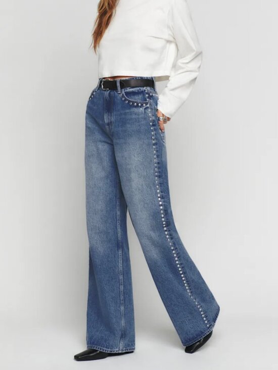 Reformation Denim - REFORMATION STUDDED JEANS